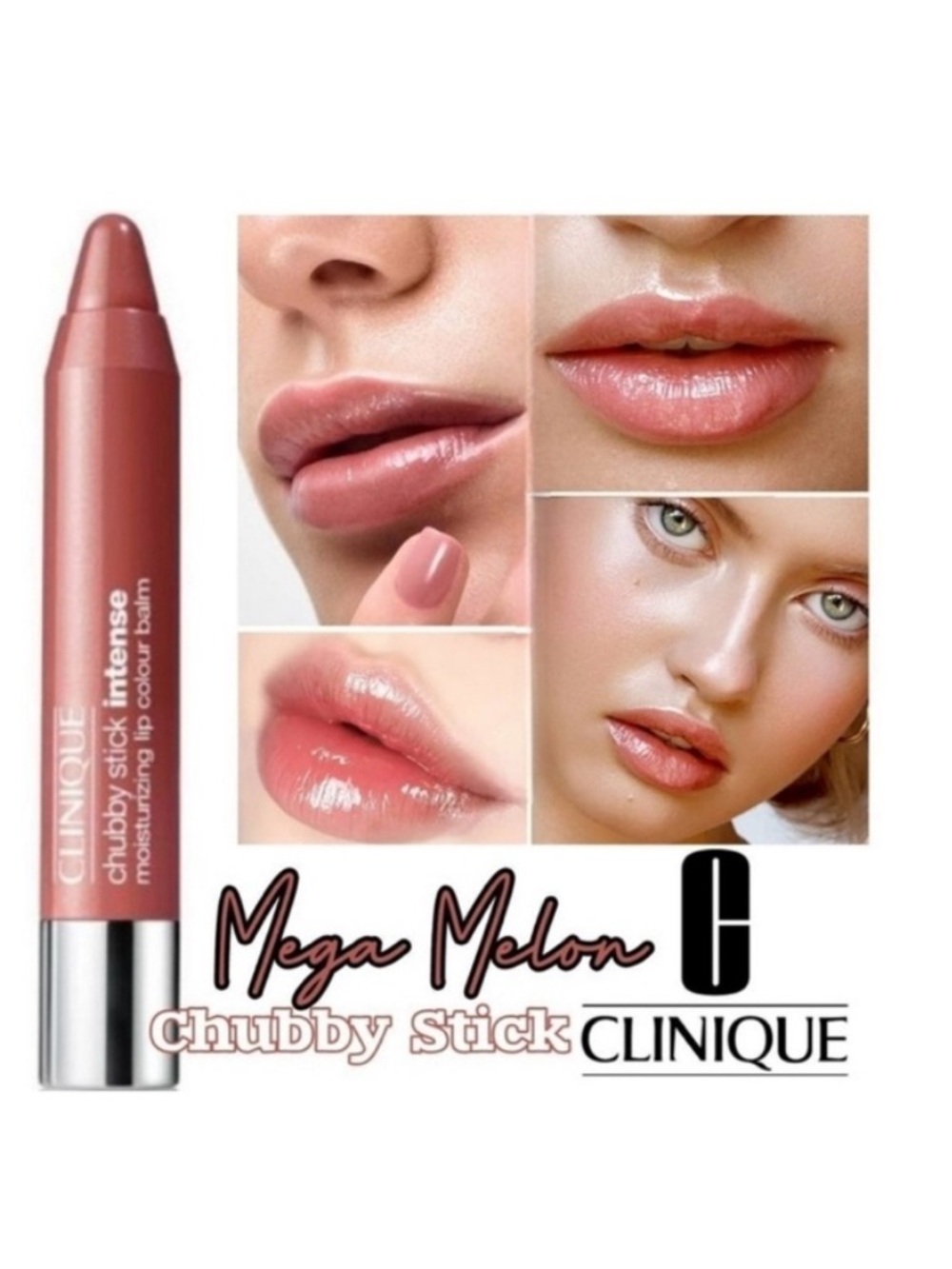 Clinique Chubby Stick Moisturizing Lip Color Balm 04 Mega Melon - Picture 2 of 6